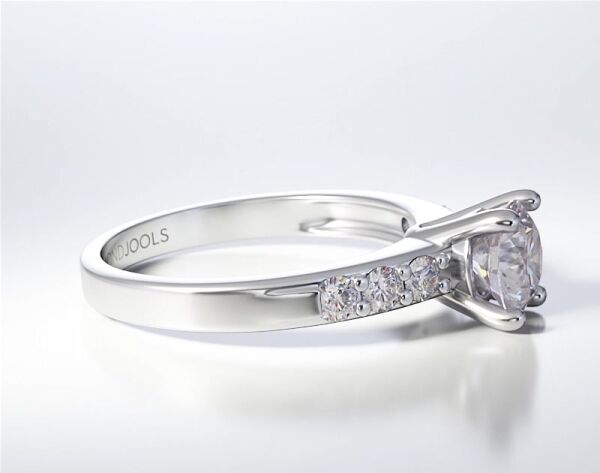 PAVE SOLITAIRE RING ENG077